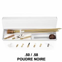 Kit complet nettoyage et chargement armes &agrave; poudre noire .50 / .58
