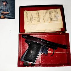 Pistolet Manufrance St Etienne Le Fran&ccedil;ais Type Policeman Cal.6.35mm - Occasion