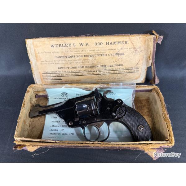 TRS RARE REVOLVER WEBLEY 1898 MODLE WP cal. 32/320