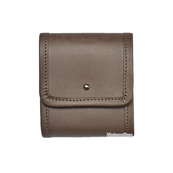ETUI A 7 CARTOUCHES EN CUIR MARRON