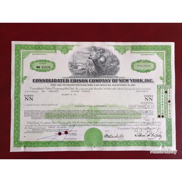 Obligation de 25000$ Etats Unis USA DECO tr�s belle vignette