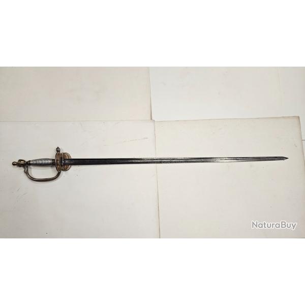 epe d'officier  clavier rabattable, sans fourreau, dbut 19m