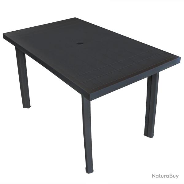 Table de jardin Anthracite 126 x 76 x 72 cm Plastique