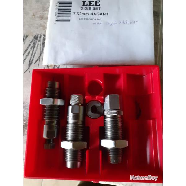 LEE - Jeu d'Outils 3 Pi�ces avec Support de Douille 7.62 NAGANT