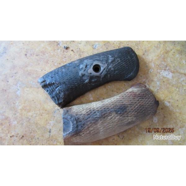 plaquette paire bois 11mm revolver 1873  original  abim�es1