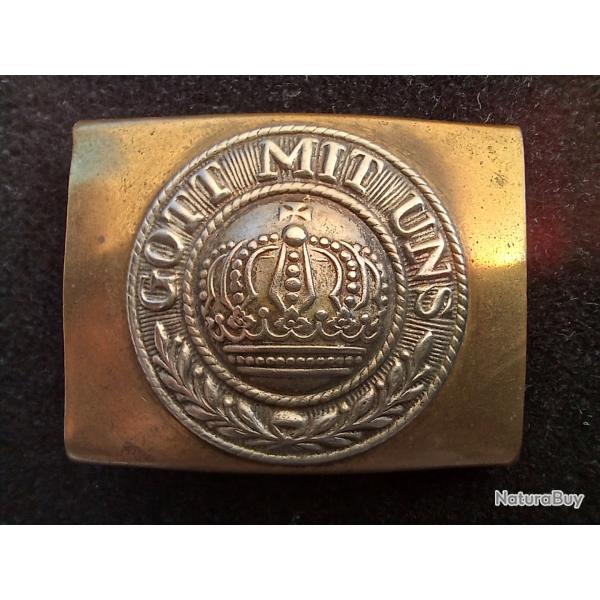 Boucle de ceinture prussienne modele 1895 variante "Grande couronne"