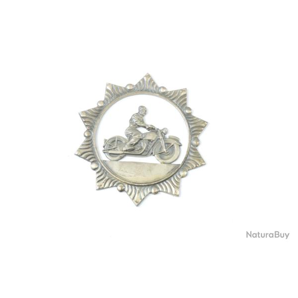 Ancien insigne macaron r�compense course moto vintage.