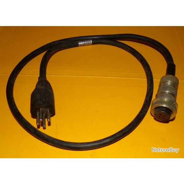 RADIO : CABLE ALIMENTATION DU RECEPTEUR VERS BATTERIE  POUR RADIO AN/GRC9 ,POUR RADIOAMATEUR ,BON ET