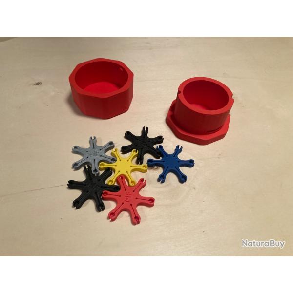 Porte amorces poudre noire en ABS ( plastique pas cassant)