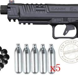 Pistolet CO2 &agrave; balles de caoutchouc CANiK SFx RIVAL Cal.50 (18 Joules max) Darkside (Noir)