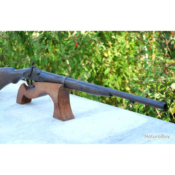 Fusil artisanal de chasse � un seul canon � percussion �poque XIX STM25FUS001