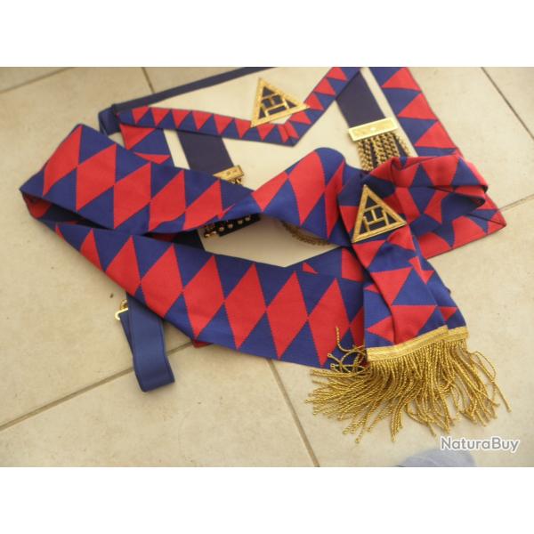Ma�onnique Regalia Sainte Royal Arche Provincial Tablier Avec Badge & �charpe