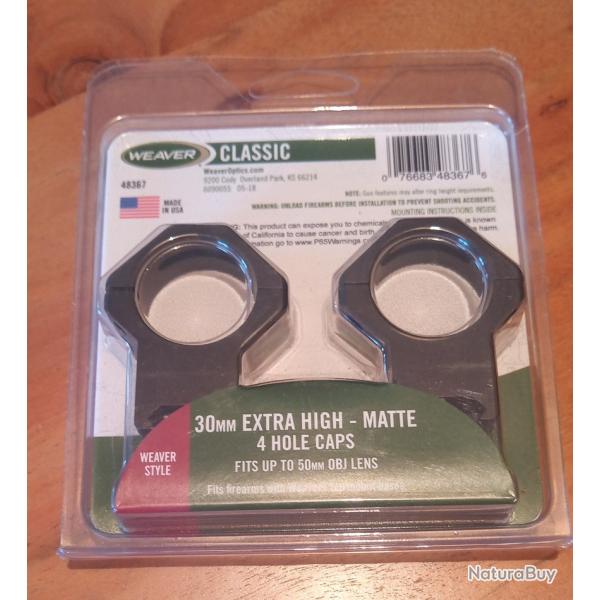 colliers lunette 30mm Weaver Classic Skeleton