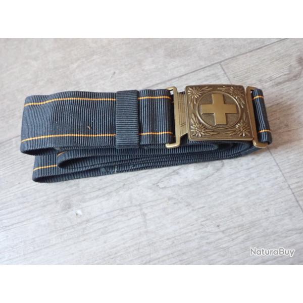 Ceinturon Officier Suisse, boucle carre, pour port de la dague de parade (c)