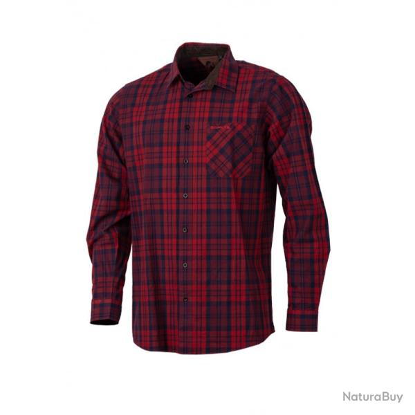 Chemise � carreaux rouge SOMLYS , T:M