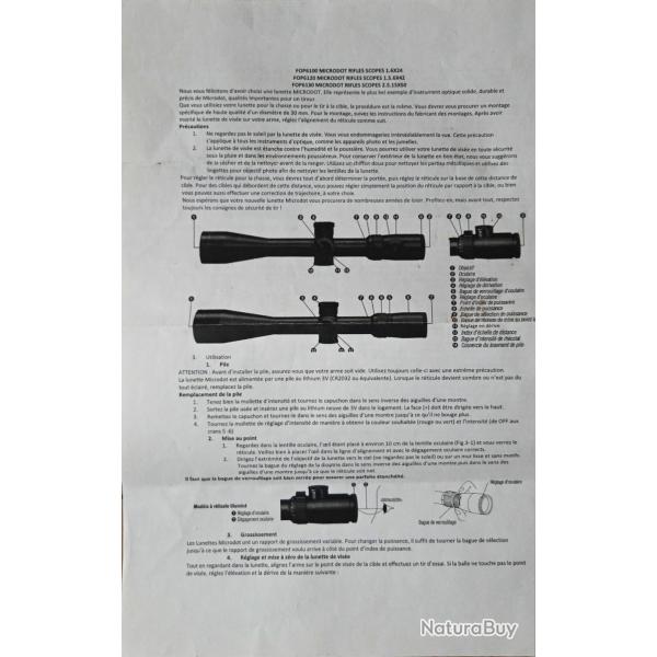 Vends lunette de battue