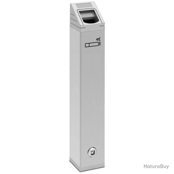 Cendrier mural pour l'ext�rieur caf� h�tel restaurant verrouillable 11 x 8 x 49 cm acier inoxydable