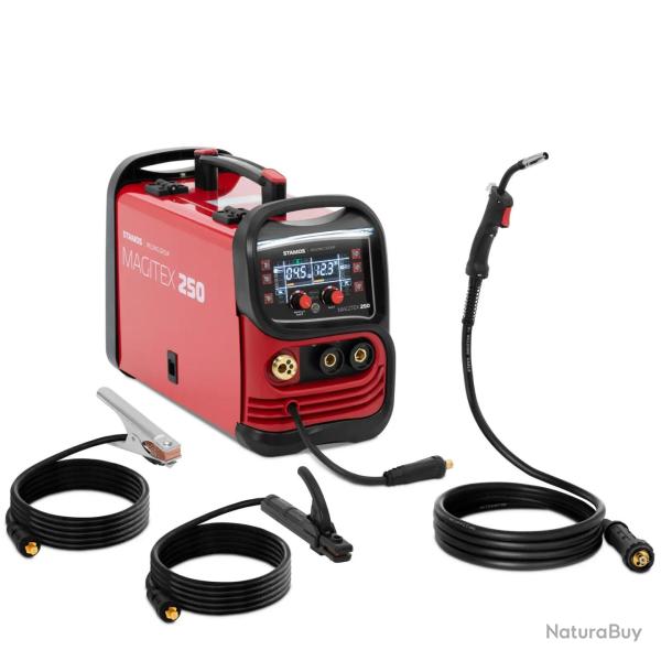 Poste � souder professionnel mig mag 250 A facteur de marche 60% TIG LIFTARC MMA flux acier au carb