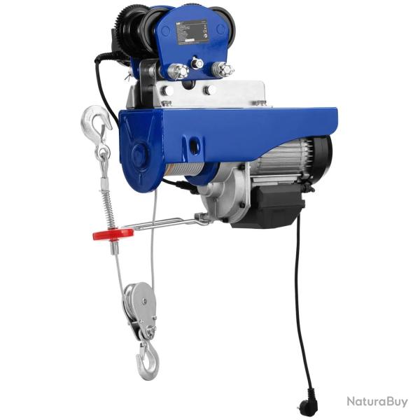 Treuil palan �lectrique industriel professionnel 1 000 kg t�l�commande acier bleu 14_0010145
