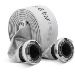 Tuyau d'arrosage 3 pouces 20 m 0-8 bars storz aluminium pvc polyester argent&eacute; 14_0010172