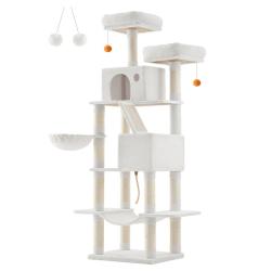 Grand arbre &agrave; chat tour de jeu 206 cm gris clair 12_0005990