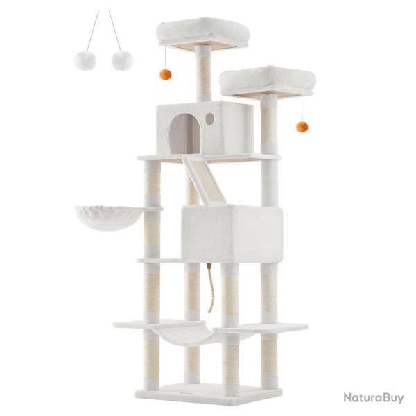 Grand arbre � chat tour de jeu 206 cm gris clair 12_0005990