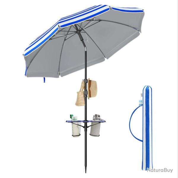Parasol upf 50+ inclinaison de 30 des 2 cts hauteur rglable petite tablette crochets adapt pou