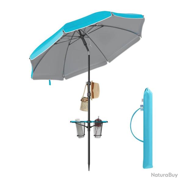Parasol upf 50+ inclinaison de 30� des 2 c�t�s hauteur r�glable petite tablette crochets adapt� pou