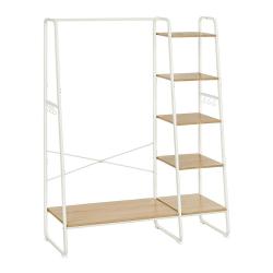 Porte-manteau sur pieds meuble 45 x 120 x 160 cm chaussure entr&eacute;e vestiaire avec 5 &eacute;tag&egrave;ress de ran