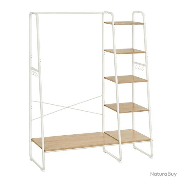 Porte-manteau sur pieds meuble 45 x 120 x 160 cm chaussure entr�e vestiaire avec 5 �tag�ress de ran
