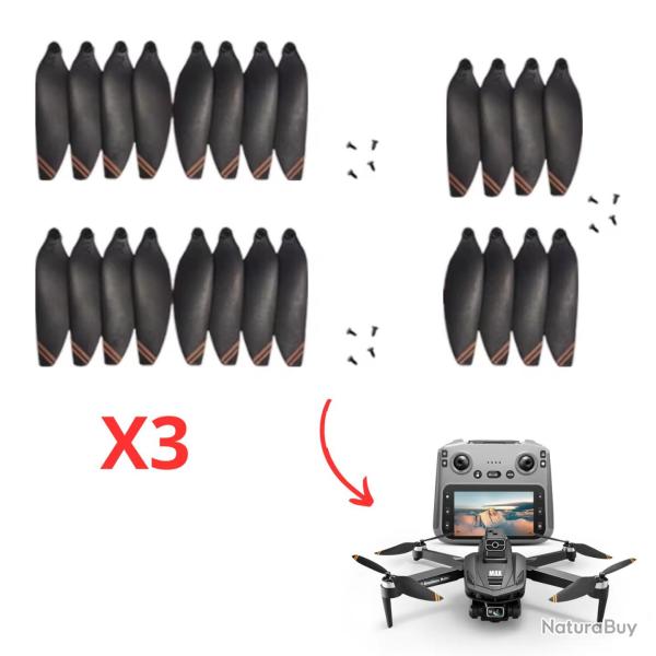 3 Paires d'H�lices de Rechange V168 Pro MAX | Lames Originales pour Drone - Accessoires