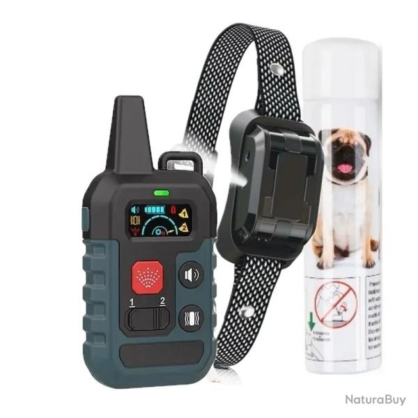 Collier de Dressage Chien � Citronnelle avec T�l�commande  Anti-Aboiement Vibration Bip Rechargeable