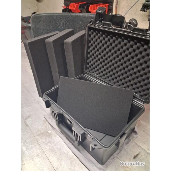 Mallette plastique de transport dim ext 180x360x260 + mousses pr�d�coup�es