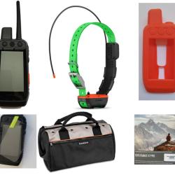 Garmin pack Alpha 200iF avec un collier TT25F + coque silicone + verre trempé + sac + carte topo Gar