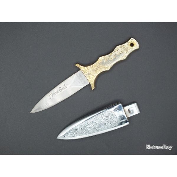 Couteau droit inox Texas Gold (japan)