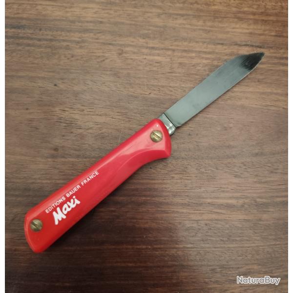 Vintage Couteau Pliant Suedois Eka 38 Eskilstuna. Publicitaire. Rouge.