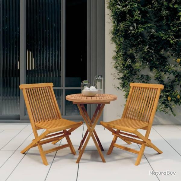 Ensemble � manger de jardin 3 pcs Bois de teck massif