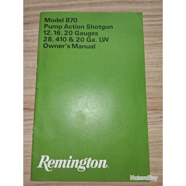 Manuel remington model 870