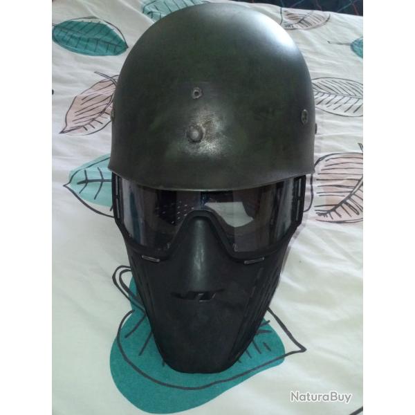 CASQUE MILITAIRE ABS  AVEC MASK