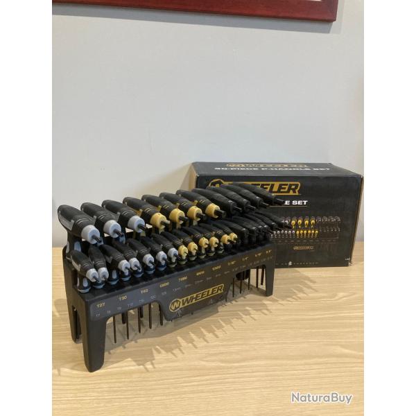 Ensemble coffret tournevis avec poign�e WHEELER Professionnal Gunsmith set de30 pi�ces