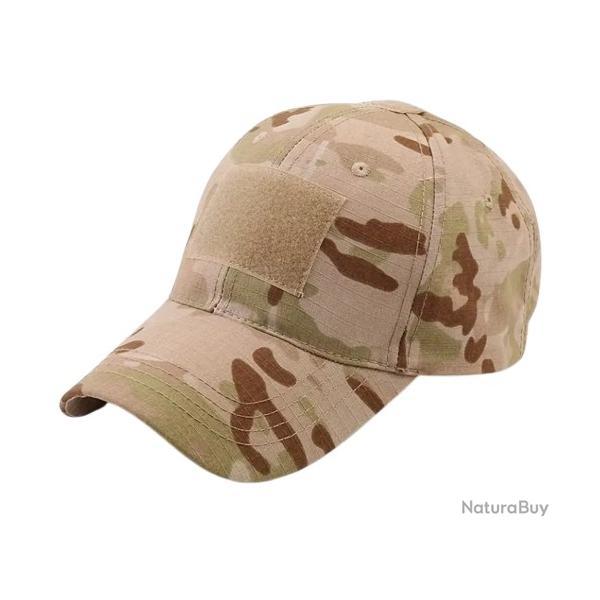 Casquette Treillis Beige Clair velcro en fa�ade