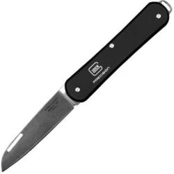 COUTEAU DE POCHE GLOCK PLIANT NOIR LAME EN ACIER INOXYDABLE PLAQUETTE ALU NOIR