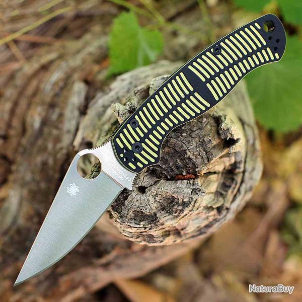 Couteau Spyderco Paramilitary 2 Lame Acier CPM MagnaCut Lock Manche G10 Noir/Jaune USA S