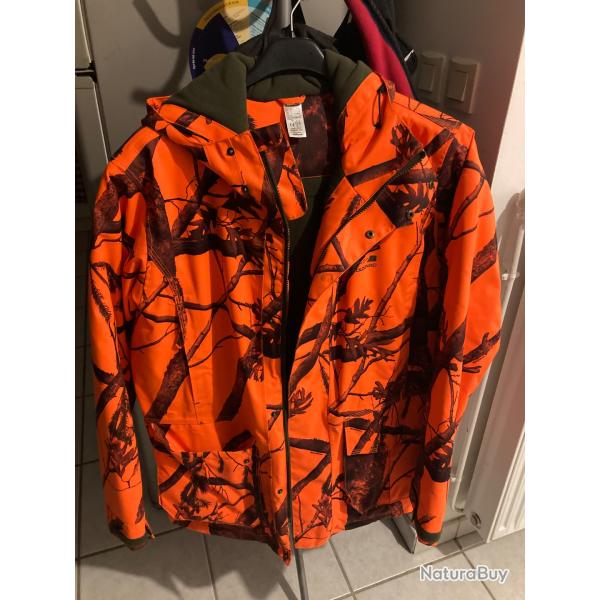 Veste impermable fluo Solognac