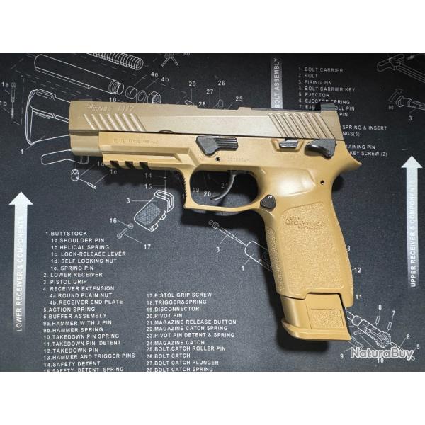 SIG SAUER M17 P320 FDE BLOWBACK CO2 - Cal. 4.5 - 2.8 JOULES 300 COUPS + CO2