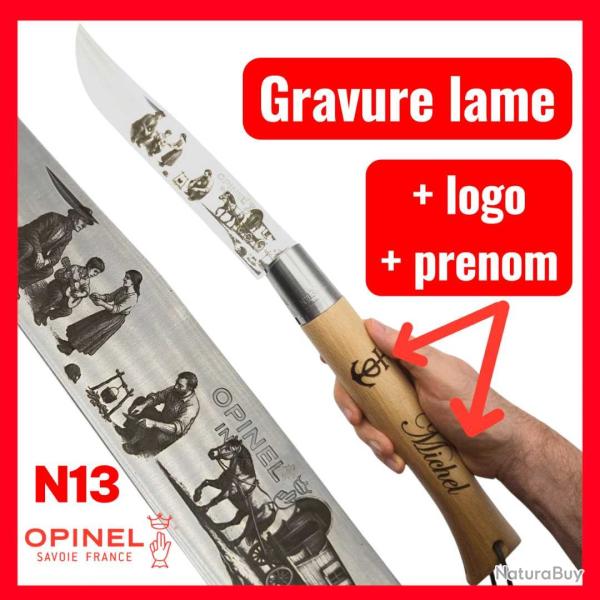 Opinel 13 gens du voyage + prnom + logo