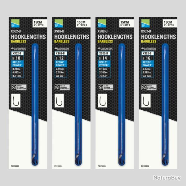 PRESTON BAS DE LIGNE MAG STORE HOOKLENGHT XS02-B 15CM 0,21mm 10 6''15cm