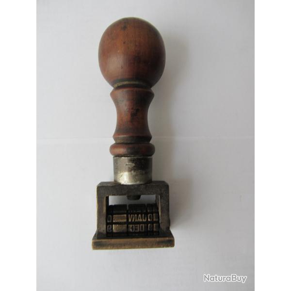 Tampon dateur bois et laiton 1920-1930