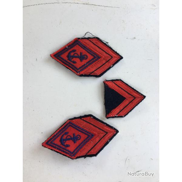2 ecusson losange de l arm�e fran�aise + 1 grade , regiment d artillerie