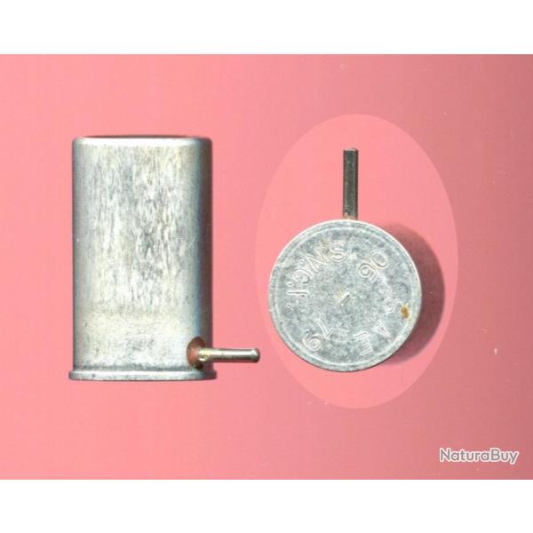 Cal. 12 � Broche � blanc - �tui alu - pour signal sonore ferroviaire - fabrication SAE